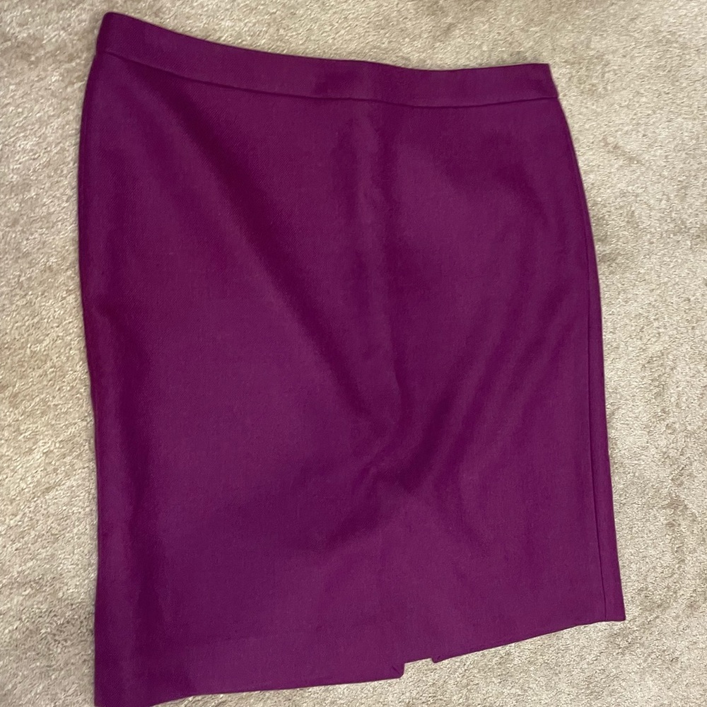 JCrew Purple Wool Pencil Skirt size 16